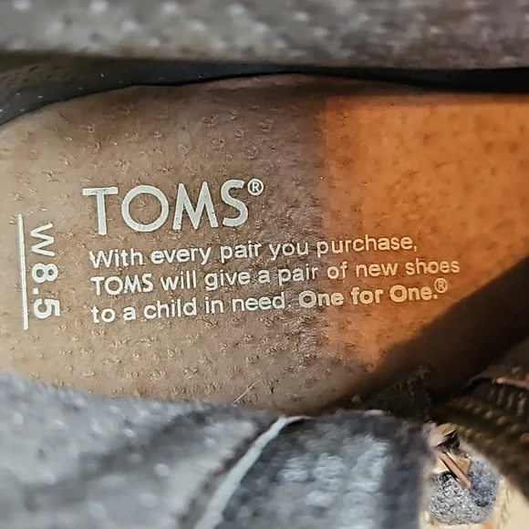 Toms Gray Felt Textile Wool Wedge Booties - Picture 7 of 7